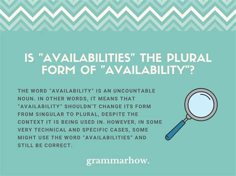 availability plural